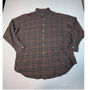 Ralph Lauren Men 2XL Brown Plaid Blake Long Sleeve Ivy League Casual Shirt